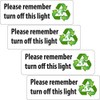 4X Please Remember Turn Off This Light Sticker Vinyl Label