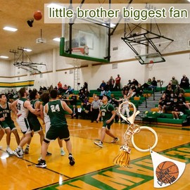 Little Brother Basketball Keychain - Player Birthday Gift, Fan, Lover Gift from Sister