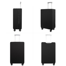 Linpr Suitcase Cover, No Disassembly Required Luggage Cover, Travel Wrap Luggage Protectors (Solid Black, 26)