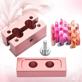 Herramienta de Molde de Pintalabios DIY, Juego de Moldes de Pintalabios DIY, Fabricante de Bálsamo Labial, Molde de Silicona para Hacer Pintalabios, Molde Cosmético DIY para Tubo (2 agujeros)