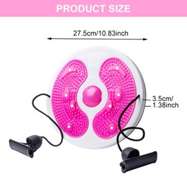 Ab Twists Waist Disc Board Adjustable Waist Trainer Twi-sting Disc with Handles Waists Slimming Balance Rotating Discs for Slimming Arms Hips and Thighs(COLOR:pink)
