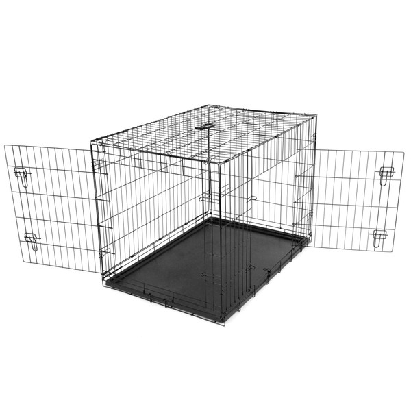 Rampart Signature Series Dog Crate with Divider, Double Doors, Double