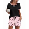 Ekouaer Women's Pyjamas Shorts Set Summer Pjs Set Two Piece