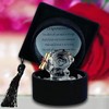 SAFRI Graduation Teddy Gift Keepsake Glass Bear Ornament Congratulations Message