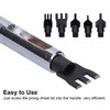 Leather Prong Set Metal Interchangeable Flat Chisel Bit Hole Punch
