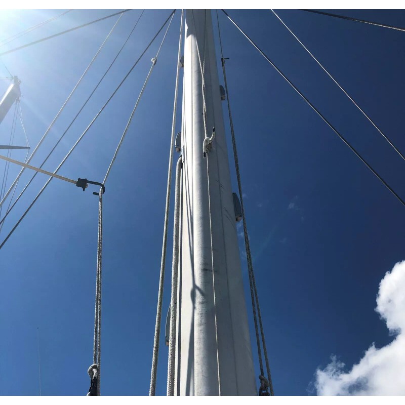 Lunar Marine Aluminum Folding Mast Step Black Anodized Titanium Pin