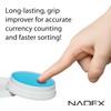 Nadex 12 Pack Fingertip Moistener Pads, Blue - Non-Slip Counting