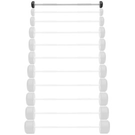 Philosophy Gym Rubber Fixed Barbell, 40 LB Pre-Loaded Weight Straight Bar for Strength Training & Weightlifting