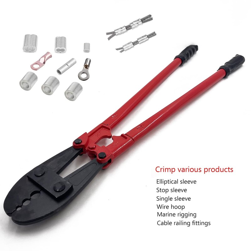 HTTMT- Wire Rope Crimping Tool 31.6" Hand Swager Crimper Compatiable