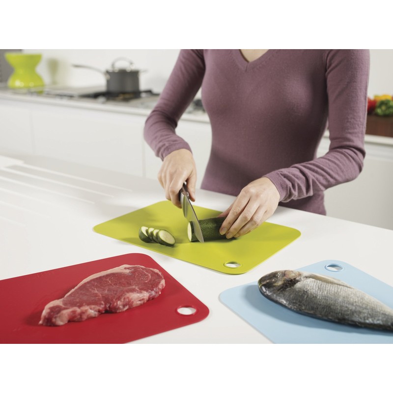Joseph Joseph Pop - 3-piece Double-Sided Colour Coded Chopping Board