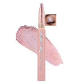 Erinde Glitter Eyeshadow Stick, Long-Lasting Eyeshadow Pen, Creamy Texture, High Coverage, Easy to Blend, Shimmering Pearl Shine for Eyeliner & Highlight Effects #06
