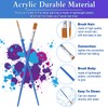 80 Piece Paint Brush Set, Nylon Acrylic with 60 Pieces