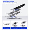 YTech Laptop Stand,with 360°Rotating Base,External Cooling Fan,Adjustable RGB Lighting,Ergonomic Foldable