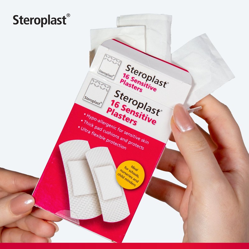 Steroplast Sensitive Plasters | 16 Plasters Per Box | Two