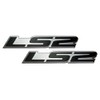 ERPART LS2 Embossed Black on Highly Polished Silver Real Aluminum