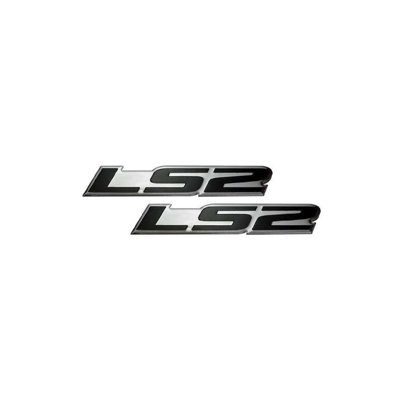 ERPART LS2 Embossed Black on Highly Polished Silver Real Aluminum