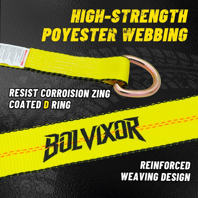 Bolvixor 8 Pack 2" x 96" Lasso Strap - 9900LBS
