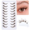 Brown Lashes Natural Look False Eyelashes Wispy Strip Eyelashes Cat