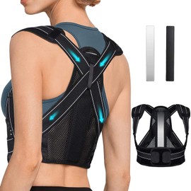 Back Support Belt - Back Posture Corrector for Men and Women, Back Straightener, Posture Corrector, Support Belt, Invisible Back Posture Corrector (Black, XL)