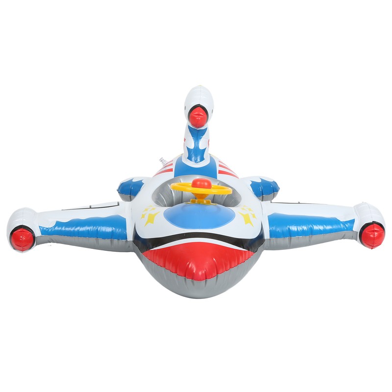 Inflatable Airplane Swimming Ring Inflated Plane Swim Float Seat with