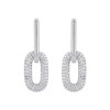 NOELANI Women's Creole Earrings 925 Sterling Silver with Synthetic Zirconia