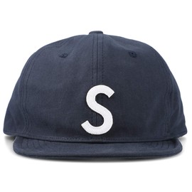 Basic Quench Spring Logo Short Cap Amplifier Cap, Short Brim, Large Size, Small Brim, S Logo, Striped, Absorbent and Quick Drying, Women's, Men's, 2 Sizes, One Size Fits Most, Big Size, navy