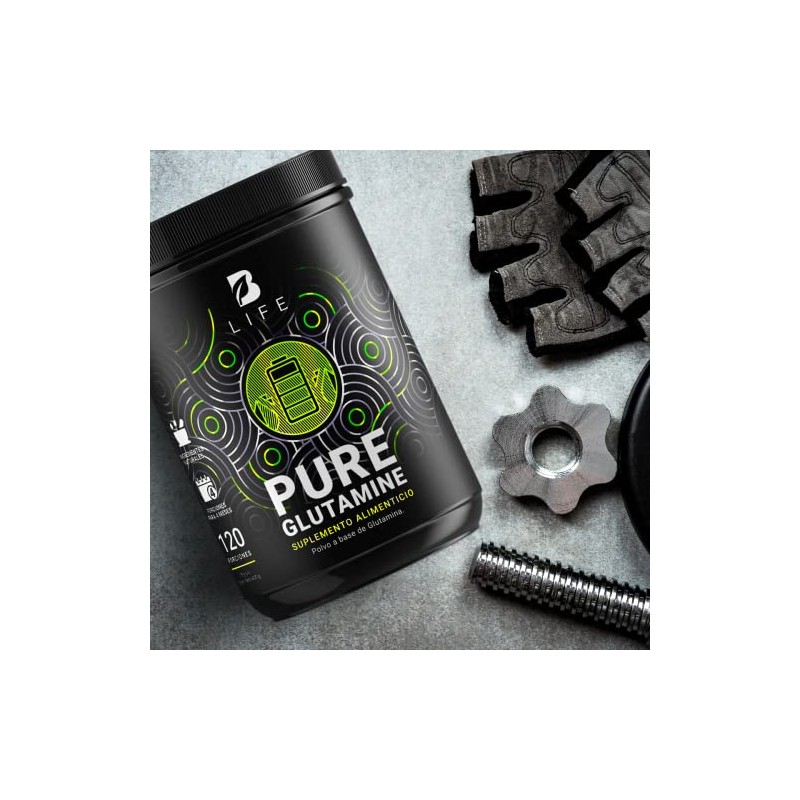 B Life Glutamina Micronizada 600 Gramos | 120 Servicios para