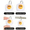 12 Pcs Fried Egg Shower Curtain Hooks, Cute Resin Decorative