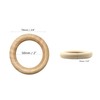AUXBC 20PCS Unfinished Wooden Rings, 70mm/2.8" Natural Smooth Wooden Circles