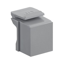 Leviton Blank Quickport Insert, 10-Pack, Grey, 41084-BG