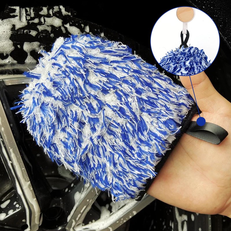 Asheyya 2 Pcs Wash Mitt for Car Washing, Anti-Scratch Soft