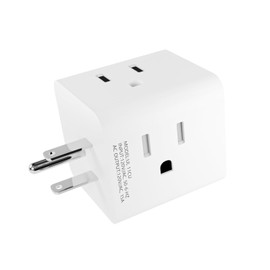 WNYBRIO Multi Plug Wall Outlet Extender, 4 AC Outlet Splitter, 3 Way Wall Outlet Adapter for Kitchen Bedroom Office Home Cruise Accessories, White