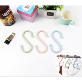 sDD plastic multipurpose bathroom kitchen S ring hook 4P 3ea