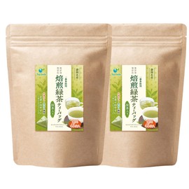 Shizuoka Tea Ichiban Tea Roasted Green Tea Bag with Matcha, Hot or Cold Water, No Additives, 0.2 oz (5 g) x 45 Packs (2)