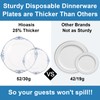 Hioasis 175PCS Clear and Dark Blue Plastic Plates, Blue Disposable
