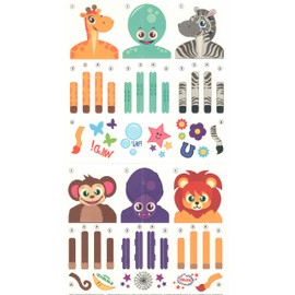 Savvi Hanimals Temporary Tattoos ~ 2 Sheets (Makes 6 Hand Animals Plus Bonus Accent Tattoos)
