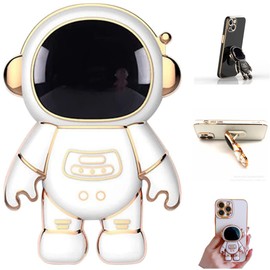 Cute Phone Stand Holder,Hidden Astronaut Stand Cell Phone Foldable Bracket Kickstand for Desk,Creative Phone Ring Compatible All Phones and Tablets,Creative Cartoon Adjust Retro Tablet Phone Stand