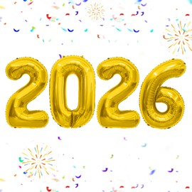 2026 Balloons Gold,40 inch 2026 Foil Balloons,Nye Decorations 2026,Mylar 2026 Balloon for 2026 New Years Decorations,Large 2026 Balloon Numbers for New Years Eve Party Supplies 2026 Graduation Decor