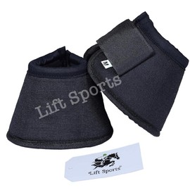 Lift Sports Horse Bell Boots 8 Colors Over Reach No Turn Bell Boots Wrap Tack Protection Equine (Large, Orange)