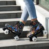 Ugboiu Roller Skates for Men and Women, Black Derby Roller