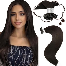 Moresoo Utip Hair Extensions Human Hair Dark Brown U Tip Extensions Human Hair 20 Inch U Tip Keratin Hair Extensions Remy Human Hair Brown K Tip Hair Extensions Human Hair50G/50S