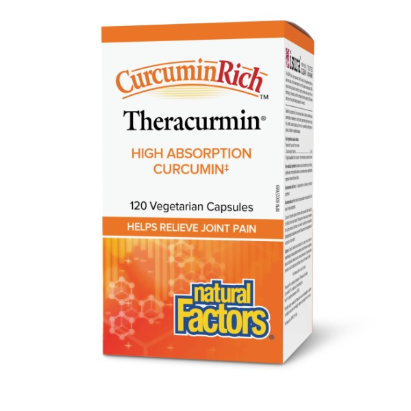 Natural Factors Theracurmin CurcuminRich 30 mg, 120 Vegetarian Capsules, High