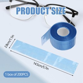 Pack of 200 Disposable Glasses Temple Protector Glasses Temple Cover Protective Cover Glasses Protection for Temple Blue Glasses Protection Professional Glasses Temple Protector Glasses Legs Cover