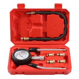 Compression Tester, 8PCS Engine Cylinder Pressure Gauge for Petrol Gas Engine, Compression Tester Automotive is Suitable for Cars and Motorcycles
