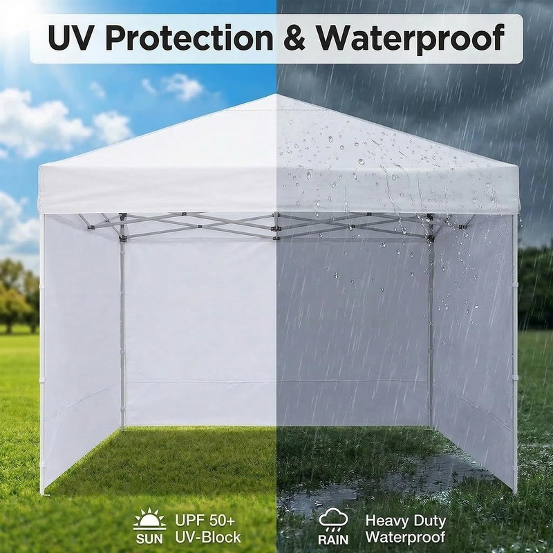 10x10 Canopy Sidewall, 1 Pack White Wall Panel, Frame Not