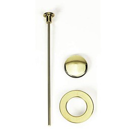 PF WaterWorks PopUp Drain Trim Kit (Stopper Cap, Flange, Pull Rod) for EasyPOPUP, SinkSTRAIN, ClogFREE, FlexPOPUP Drain; Polished Brass; PF0777