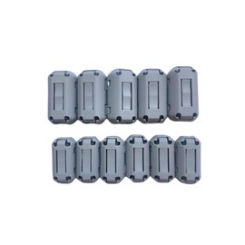 Inner 0.28inch(7mm) Electronics Filter Ferrite Core Chokes Bead Clamps Clips on Data or Power Supply Cables Black or Grey for Choice 10pcs/lot (Grey)