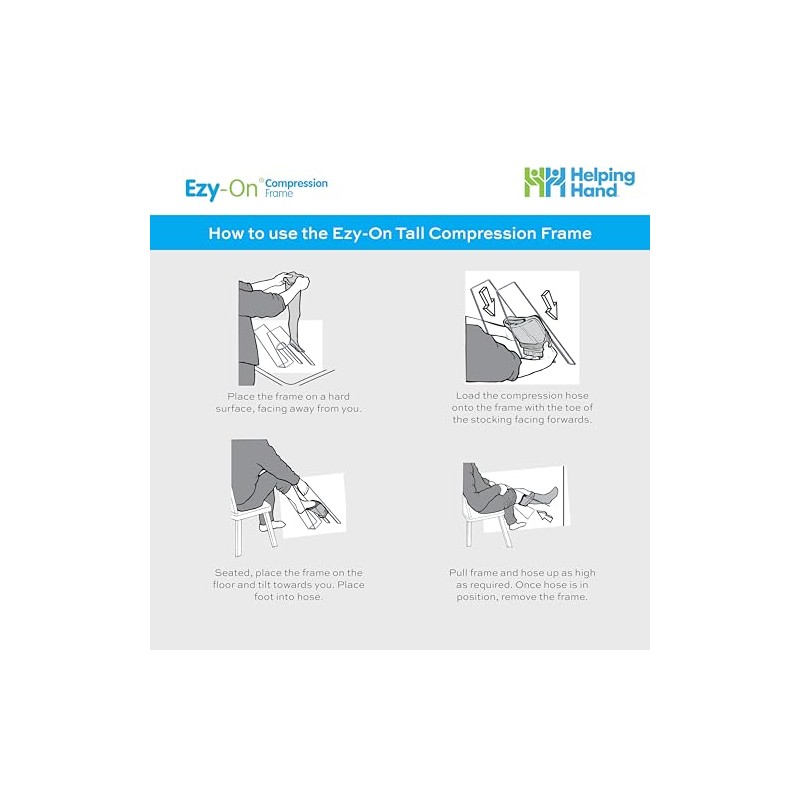 2 Pack Helping Hand Company Compression Stocking Frames Kit. 1x