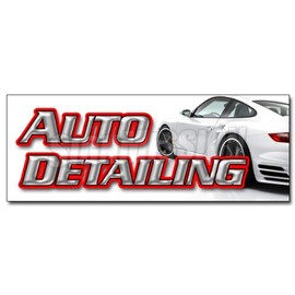 12" AUTO Detailing Decal Sticker car wash Wax