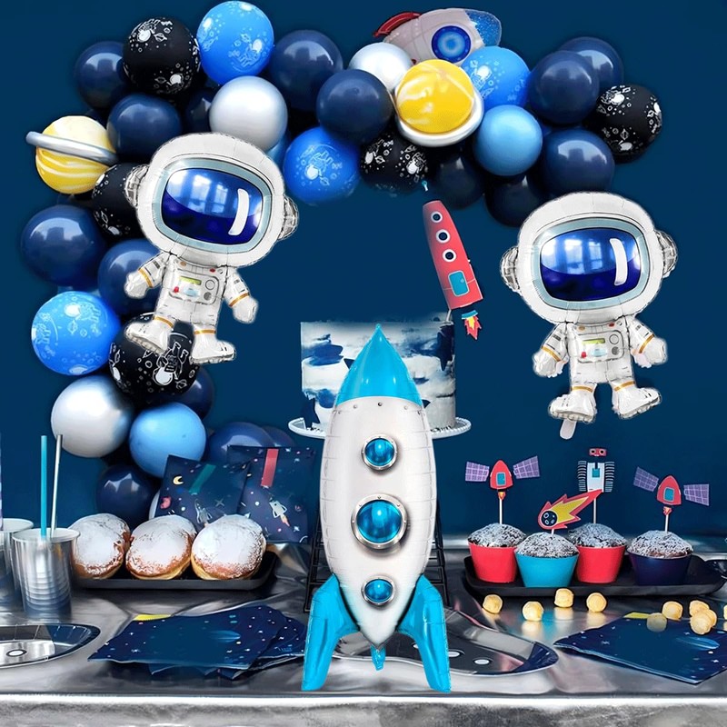 Astronaut Balloons Rocket Balloons for Space Themed Birthday Party Decorations